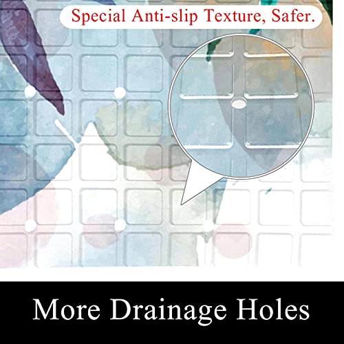 Tapis de bain antidérapant avec ventouses et trous de drainage - 3