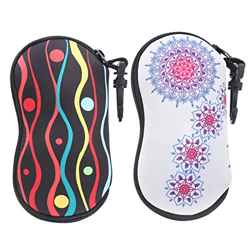 BuyWeek Étui à Lunettes, 2pcs Étui à Lunettes de Soleil à Fermeture éclair Étui à Lunettes Portable étanche Étui Rigide Étuis de Protection pour Lunettes Cover