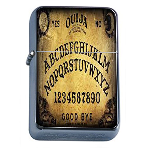 Encendedor de aceite con tapa abatible estilo Ouija