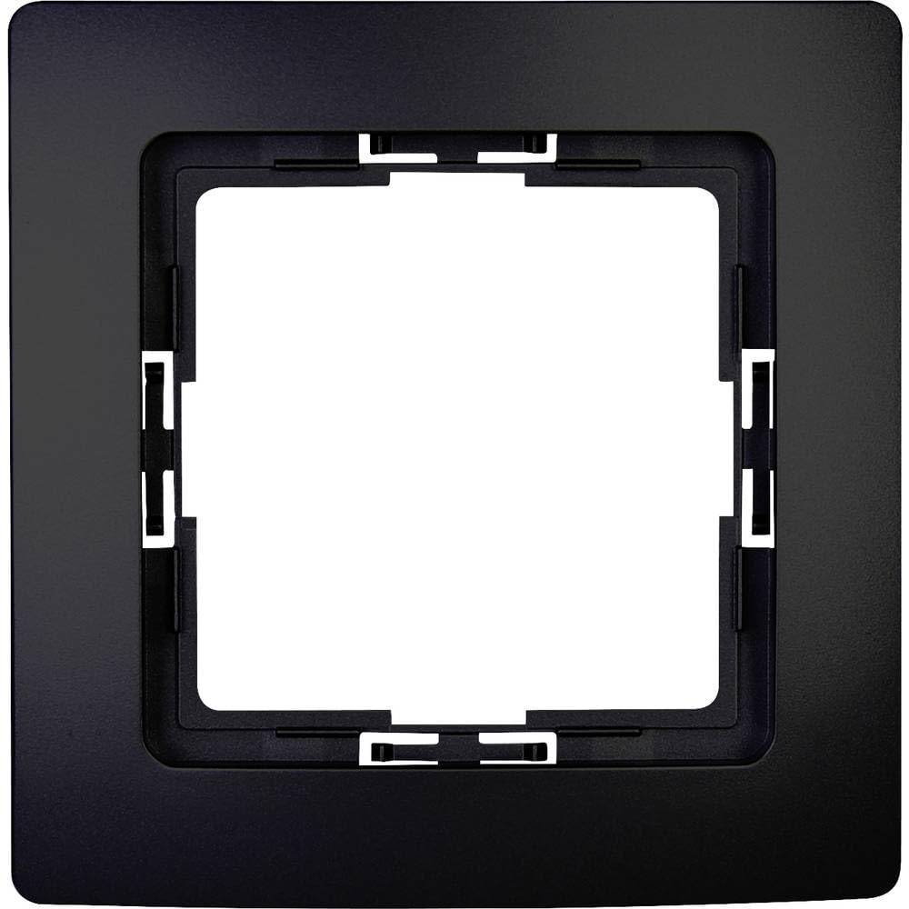 Kopp Paris 1-Way Cover Frame in Matt Black, 83 x 83 x 9.5 mm, Frame for Sockets and Switches, Stylish Plastic Socket Frame, Light Switch Frame-picture-19