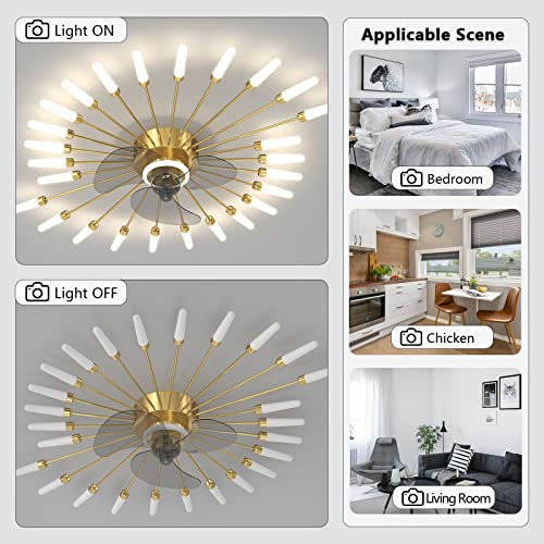 Ventilateur de plafond avec des lampes telecommande LED DC reversible salon - 5