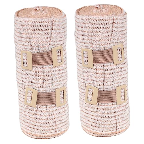 Healeved 2 Rolls Elastic Bandage Straps Post Compression Wrap for Sports Leg Ankle Wrist