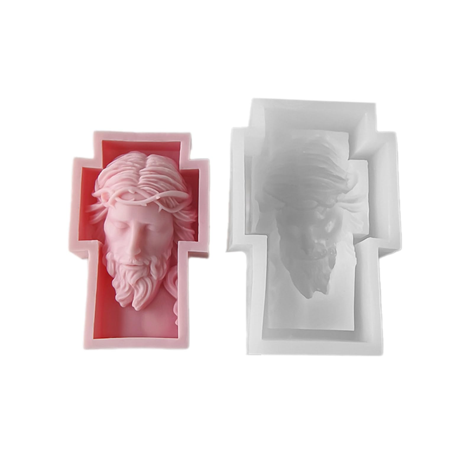 3D Cruces Estatua Molde de Silicona Único Busto Escultura Vela Moldes Resina Gitana Forma Mano Regalo Hecho A Mano Para Artesanía