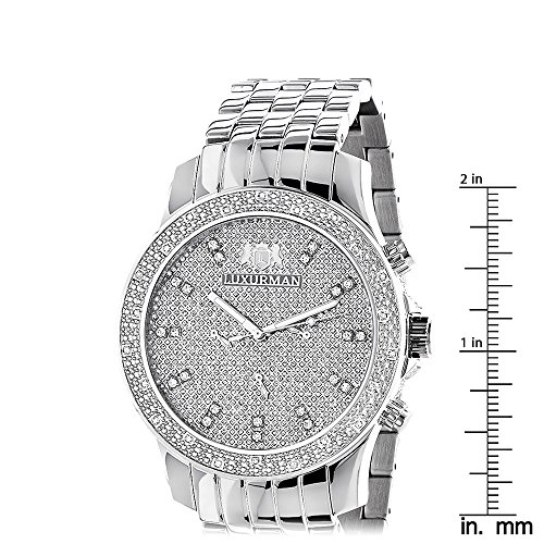 Luxurman Mens Diamond Watch 0.25 Ct #TOP4