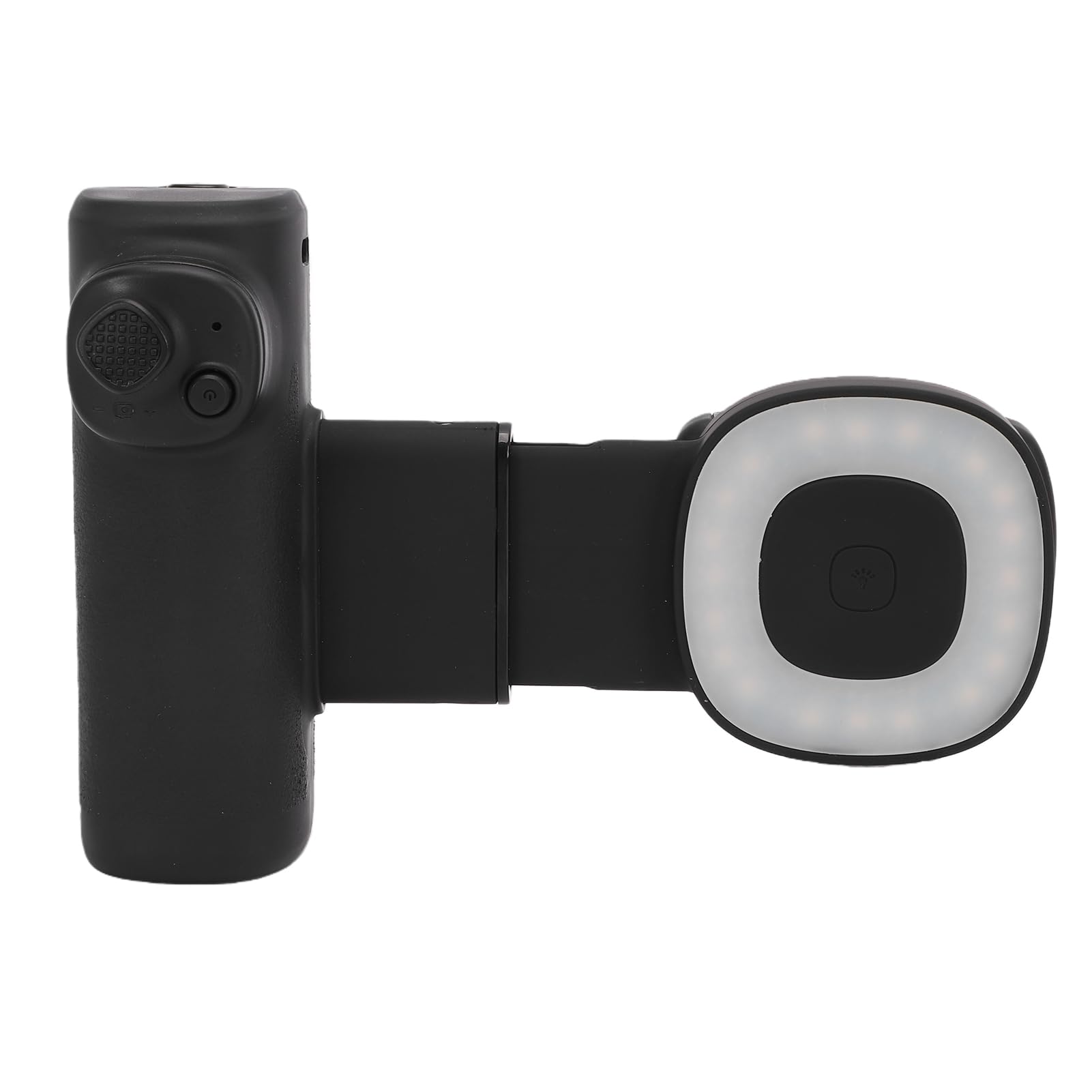 Stabilizzatore Manuale per Smartphone a Singolo Asse, Rotazione a | Impugnatura ergonomica, Altezza regolabile, Opzioni di illuminazione creativa, Compatibile con tutti gli smartphone,