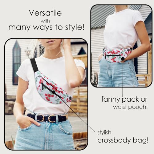 Image of MAXTOP Large Crossbody Fanny Pack with 4-Zipper Pockets, Gifts for Women Mom To Enjoy Sports Yoga Festival Workout Traveling Running Casual Hands-Free Wallets Waist Pack Belt Bag Carrying All Phones