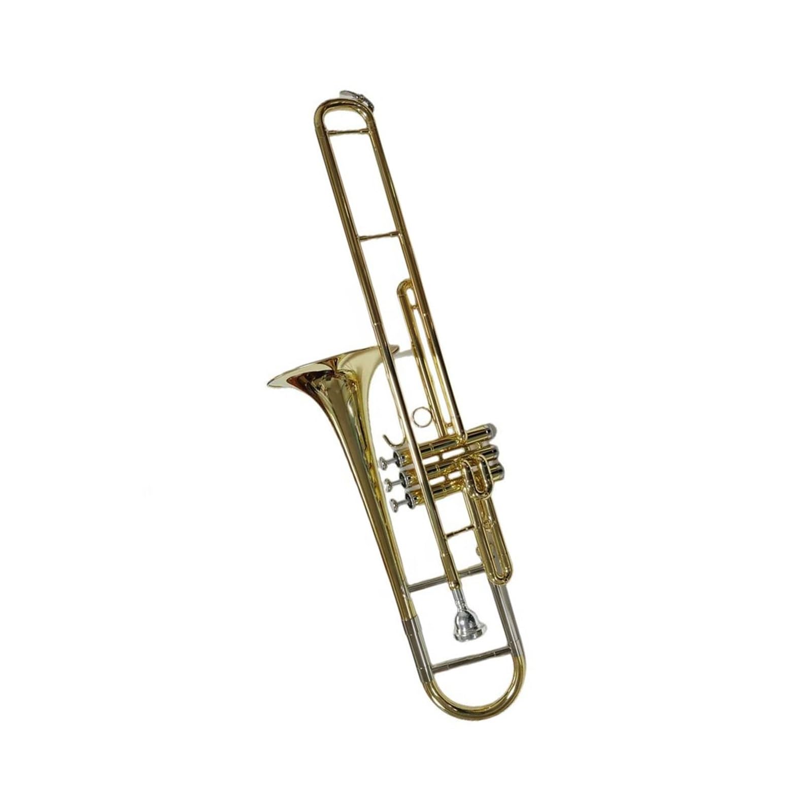 Piston À Coulisse Et Cloche En Laiton Peint En Or Pour Trombone Débutant Trombone Professionnel En Laiton