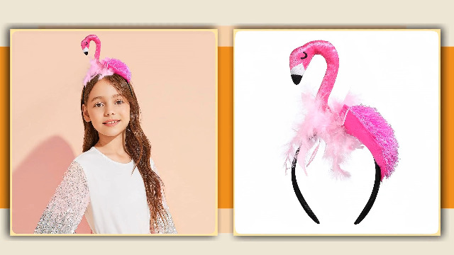 Hawaii Flamingo Headband Plush Animal Cosplay Hair Accessory for Summer Amazon.com: Fdesigner Flamingo Headband Pink Feathr Hariband  main image 2