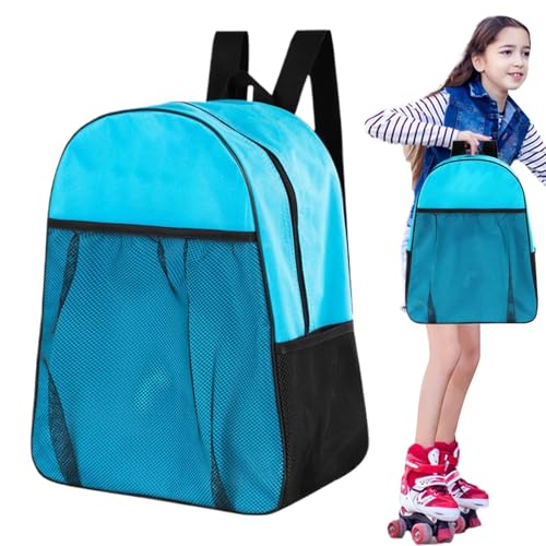 Mochila para patines - Estuche impermeable para patines de 35x17x43 cm, portaequipajes deportivo con compartimentos | Organizador de almacenamiento de malla transpirable, diseño de correa de hombro aj