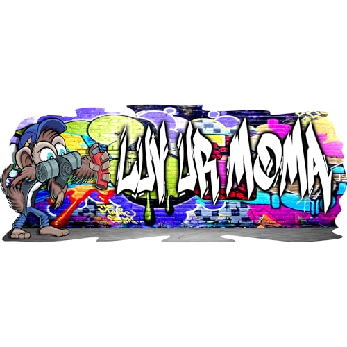 Vinilo Decorativo Personalizado Mono 3D 68x27.5 pulg miniatura 1
