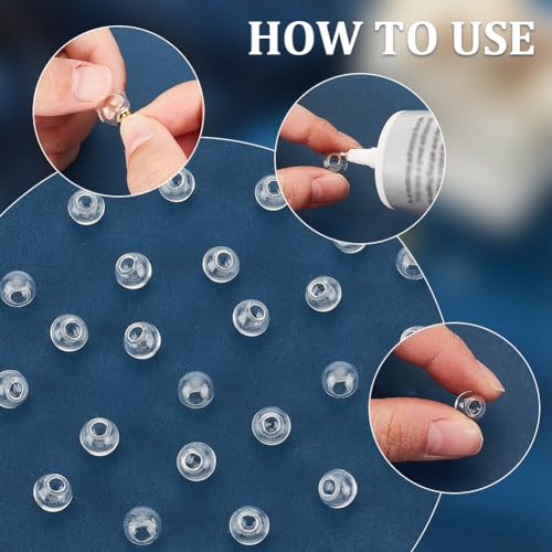 PH PandaHall 200pcs 8mm Mini Glass Ball Round Clear Bottle Wishing Charms Crystal Craft for DIY Jewelry Making - Image 4