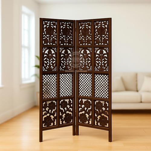 Image of Wooden Partition for Living Rooms Wall Dividers,Screen Separator Wall Divider for Hall Wall Panels for Living Room /Kitchen /Bedroom /Office /Restaurant (5-feet 2 Panel)