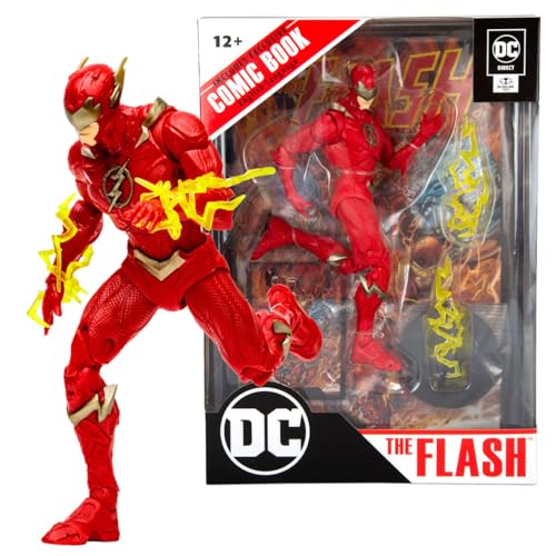 McFarlane Toys DC Direct - Page Punchers Figura de 7 Pulgadas con cómic - The Flash Wave 2 - The Flash (Barry Allen)