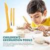 10 Set Excavation Tool Kit: Dino Fossils Dig Kit for Kids, Bulk Archaeology Dig Tools with Mini Hammer Chisel and Brush for Fossil Gem Digging, Science Toy
