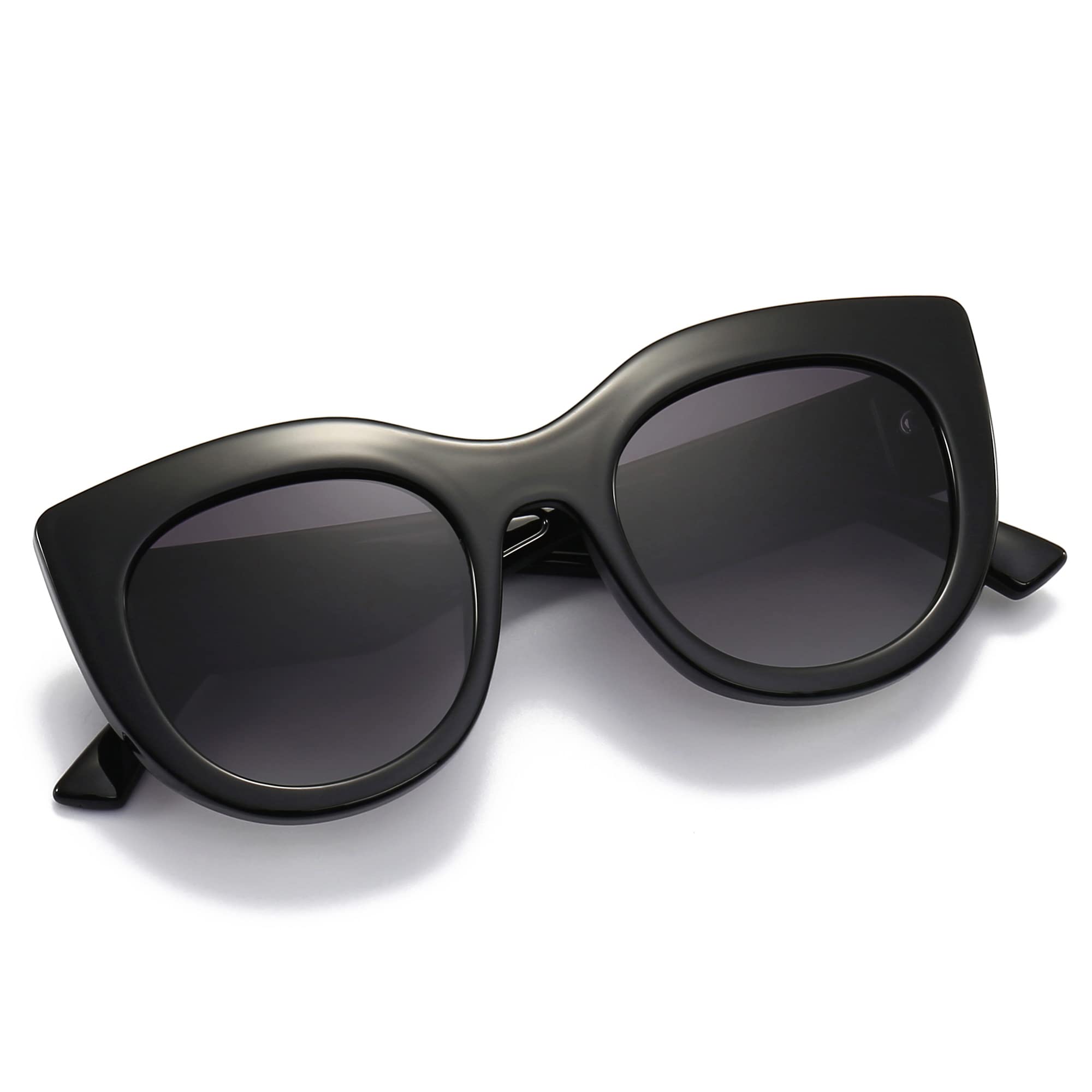 SUNGAIT Oversized Vintage Polarized Cat Eye Sunglasses for Women Trendy Sung lasses Ladies Sunnies