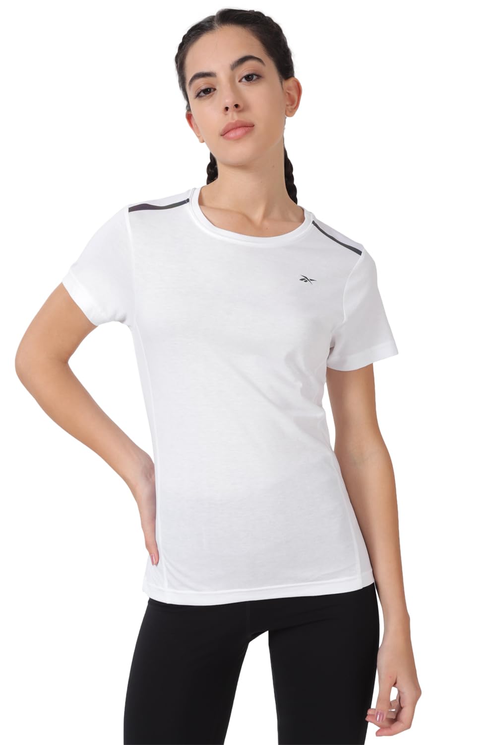reebok Women's Solid Regular Fit T-Shirt-picture-36