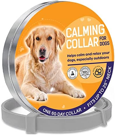 YiXiEr Dog Calming Collar – 25 Inches Adjustable Calming Collar for Dogs - 100% Natural and Safe Calming Collar - Waterproof Dog Calming Pheromone - Anti-Anxiety Relief
