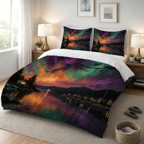 Housse de Couette 3D Imprimé 160x200 Fermeture Éclair Invisible - 4