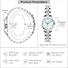 Imagen de KNISKRED Reloj de Fácil Lectura para Mujer con Correa Sólida de Acero Inoxidable Reloj de Vestir para Damas Resistente al Agua