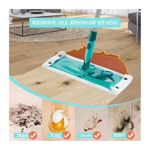 Vadrouille de sol lavable en microfibre compatible Leifheit Twist M Duo réutilisable - 7