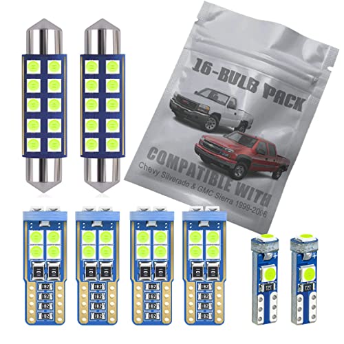 Kit interior LED azul hielo 14 piezas compatible Chevrolet GMC