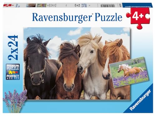 Ravensburger Geel 05148 - Puzle Infantil (2 x 24 Piezas), diseño de Caballos