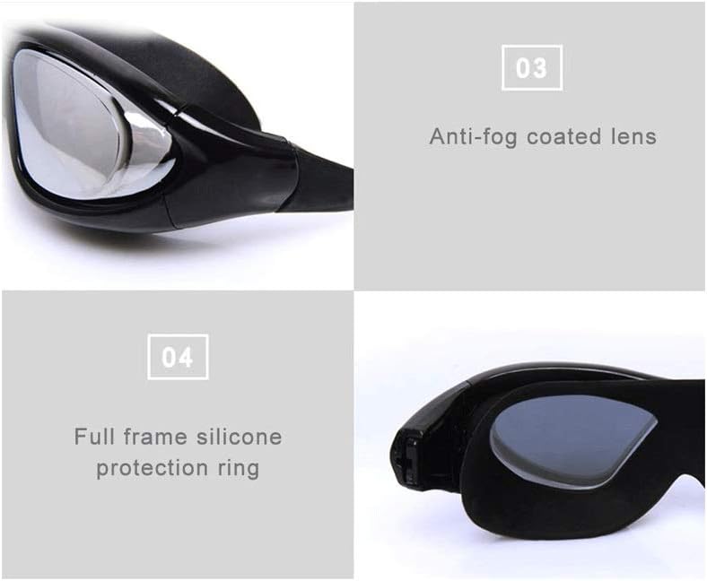[エイチディーティーシーエスエム] 水泳用ゴーグル、水泳用ゴーグルアンチフォグ、UVプロテクションミラー＆クリア大人、青少年、子供向