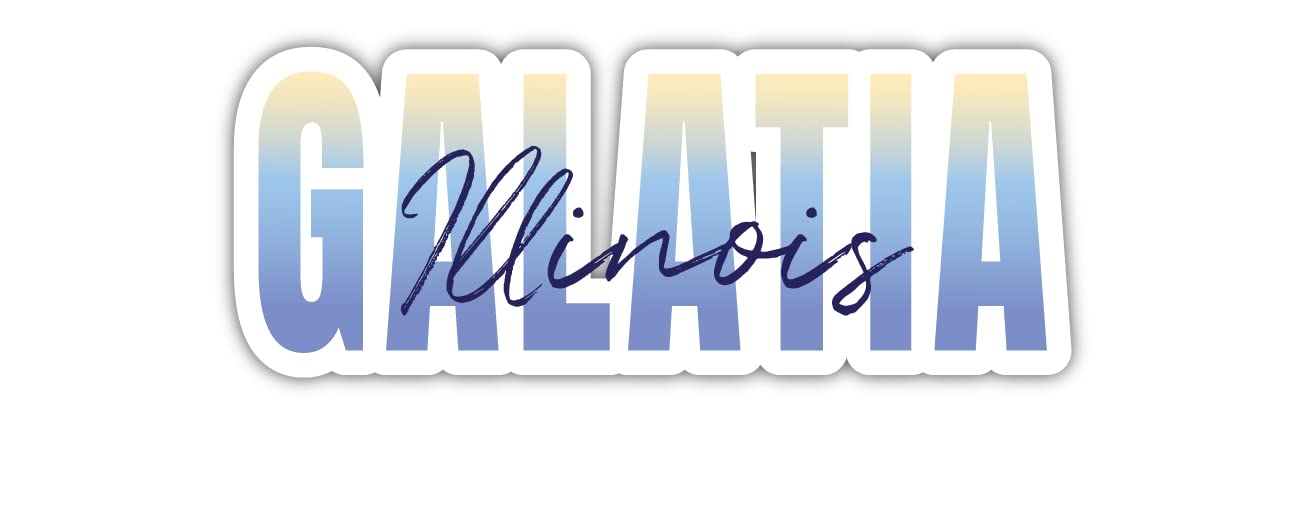 Galatia Illinois Souvenir 2-Inch Magnet Script Design 2 Inch|Magnet