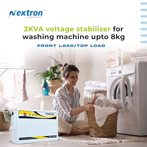 Image of Voltage Stabilizer for Washing Machine | Tread Mill and Microwave Oven | Working Range 160 V - 270 V (1 Year Replacement, 4 Years Service Warranty) White