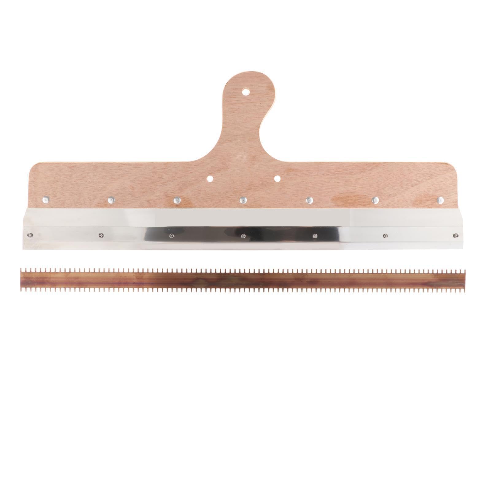 Efficiente frattazzo manuale per pittura con manico in legno e corpo robusto in acciaio inossidabile per prestazioni massime. Vernice epossidica per pavimenti autolivellante per cemento.