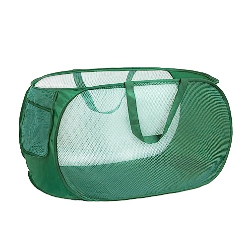 Lvxinli 0026 Faltbarer Netz-Wäschekorb Grün