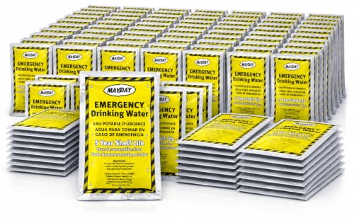 Image of Mayday 73011 Emergency Water 4.225 oz /125 ml, 5-Year Shelf Life (100 Pack)