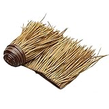 PE Palmdach Paneele Palmendach Reetdach Schindel Palmschindel Palmenblätter Palmenblätter Palmdach Paneele Palm Thatch Roll Dekoration flammhemmend(Yellow a,0.5x1m)