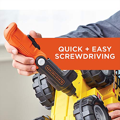BLACK+DECKER 4V MAX Cordless Screwdriver with LED Light (BDCSFL20C)