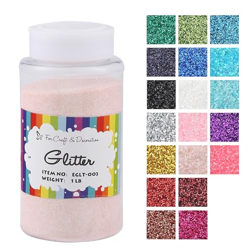 Craft and Party, Craft Glitter for Craft and Decoration 1 Pound Bottled (Ultra Fine - 1/128", 0.008", 0.2mm, Blush)