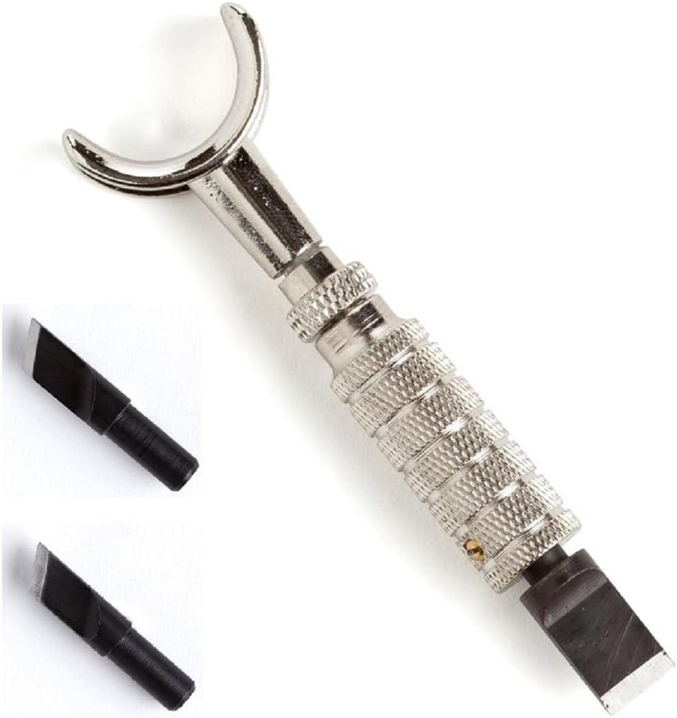 Deluxe Adjustable Swivel Knife 8002-00 with Extra Angle & Filigree Blades