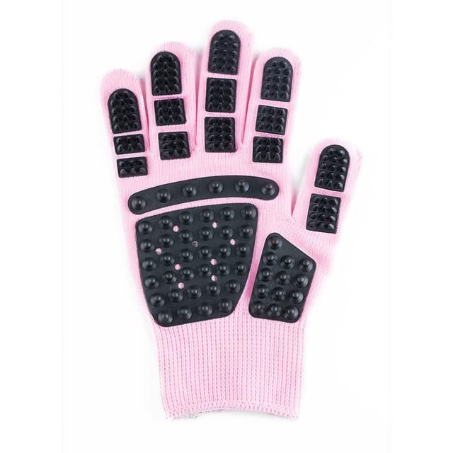 Pet Brush, Pet Brush Pet Glove Cat Grooming Glove Cat Hair Deshedding Brush Gloves Dog Comb for Cats Bath Clean Massage Hair Remover Brushes Gentle Pet Brushes(Pink)