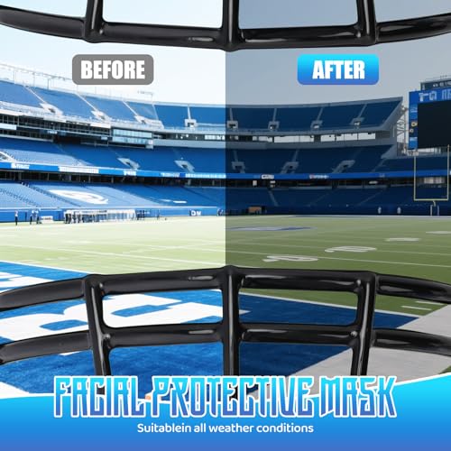 Image of Football Helmet Visor for Helmets, Impact-Resistant Eye Protection for Youth & Adult Football Players
