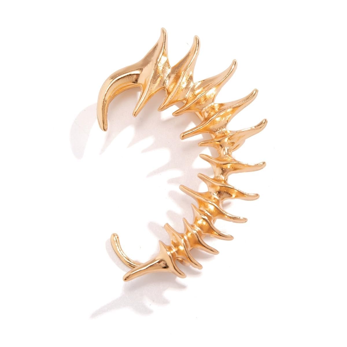 1 Piece Solar Flare Design Accessory，Ear Cuff Earrings with Chain Jhumka, Cosmic Inspired Clip On Cuffs for Women Girls, Bold Fashion for Daytime Evening Events-image-11