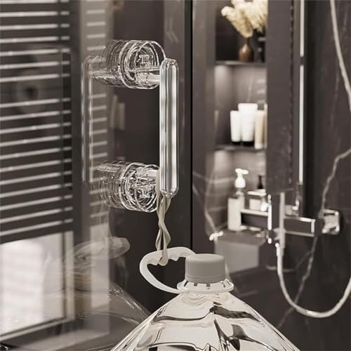Image of ELMVIA Plastic Suction Cup Handle Glass Door and Window Handles Bathroom Sliding Door Handles Refrigerator Door Handles Cabinet for Home Decor - Transparent ( Pack of - 1 )