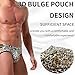 KAREN SPACE Jock Straps for Men Ice Silk Print Sexy Athletic Supporters Men's Jockstraps Underwear, A2-1933SD-BW, Large