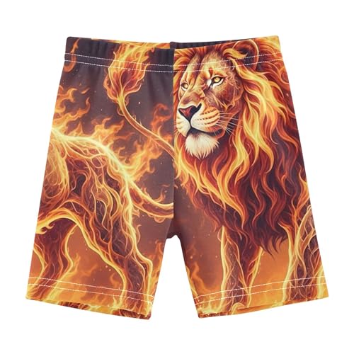 Under Skirt Shorts Floral Cotton Toddler Girl Biker Shorts 4t Summer Kids Fierce Lion Blazing Fire Golden