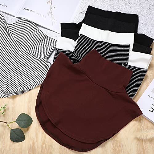 Satinior 6 Pcs Women Fake Collar Detachable Dickey Collar Solid Turtleneck Mock Turtleneck Dickey Half Blouse Collar For Girls Women (Multi Color) #TOP3