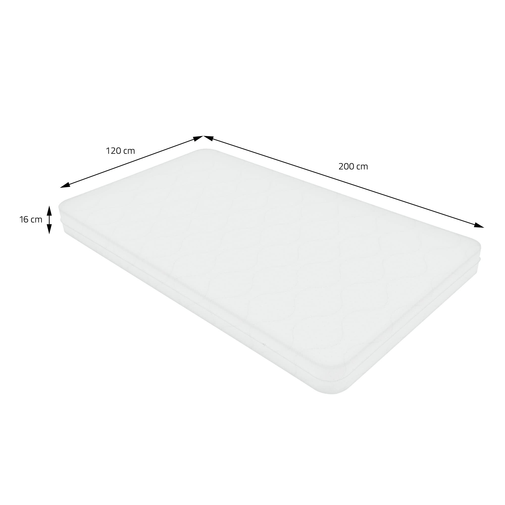 ML-Design Matelas Enfant Orthopédique 120x200 cm 7 Zones Mousse Froid Certifié Oeko Tex Housse Amovible Lavable Hypoallergénique 23 kg/m³