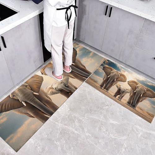 Cocina antideslizantes juegos de almohadillas de microfibra absorbente lavable 43x75 y 43x150 5