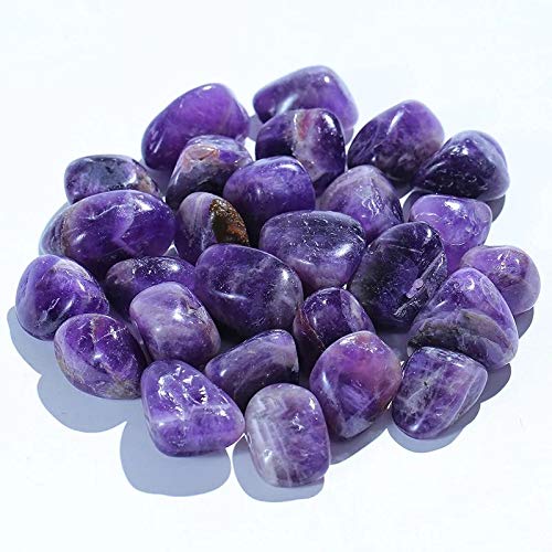 Haussammlung 100 g natürlicher Traum-Amethyst-Quarzstein, 15–20 mm, lila Kristall-Trommelstein