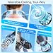Portable Neck Fan with Cooling Plates, 6000mAh Rechargeable Wearable Fan with 1-100 Speed Control, Hands-Free Personal Cooling Fan with Digital Display, Adjustable Air Outlets for Travel Outdoor