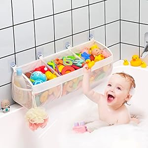Original 3 Compartment Horizontal Large Openings Bath Toy Organizer for Tub, Capacity Upgrade Bath Toy Storage and Holder, Bathtub Toy Holder for Easy Access and Sorting of Toys. Original 3 Compartment Horizontal Large Openings Bath Toy Organizer for Tub Capacity Upgrade Bath Toy Storage and Holder Bathtub Toy Holder for Easy Access and Sorting of Toys