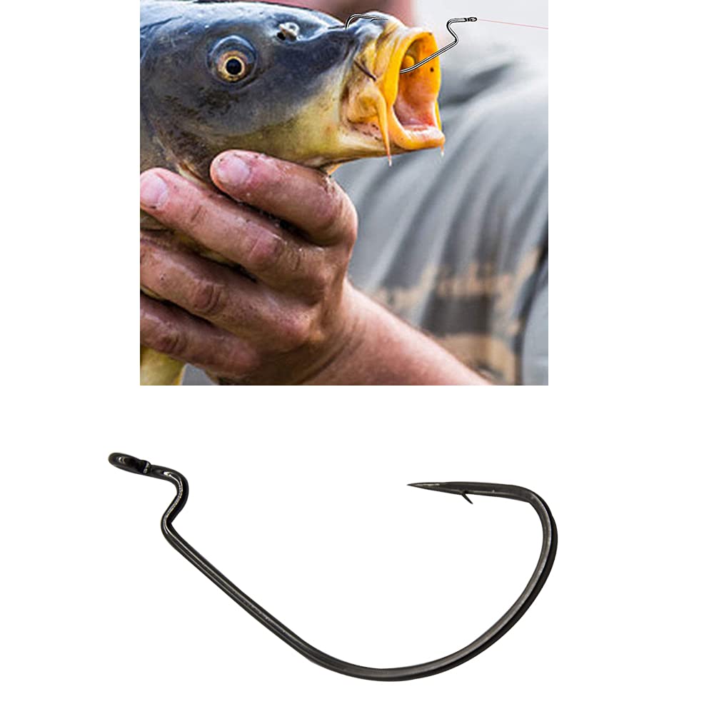 Tigofly 20 Pçs Agudos Baixo Ganchos Ponto De Corte Preto Níquel Aço