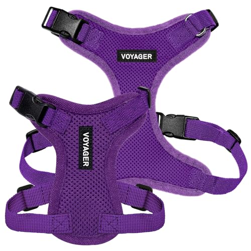 Image of Voyager Step-in Pet Harness - All Weather Mesh, Adjustable Step in Harness for Cats and Dogs by Best Pet Supplies - Purple, XS